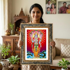 Vishnu Decorative Photo Frame With White Mount | Premium Wall & Tabletop Picture Frame | Home, Office & Temple Decoration | 8x12 Inch (Pack Of 1) (F32398) Vishnu Decorative Photo Frame With White Mount | Premium Wall & Tabletop Picture Frame | Home, Office & Temple Decoration | 8x12 Inch (Pack Of 1) (F32398)