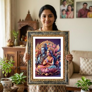 Sri Ramakrishna Paramahamsa Decorative Photo Frame With White Mount | Premium Wall & Tabletop Picture Frame | Home, Office & Temple Decoration | 12x16 Inch (Pack Of 1) (F33218) Sri Ramakrishna Paramahamsa Decorative Photo Frame With White Mount | Premium Wall & Tabletop Picture Frame | Home, Office & Temple Decoration | 12x16 Inch (Pack Of 1) (F33218)