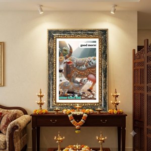 Ram Kumar Kavi Raj Decorative Photo Frame With White Mount | Premium Wall & Tabletop Picture Frame | Home, Office & Temple Decoration | 10x14 Inch (Pack Of 1) (F33216)