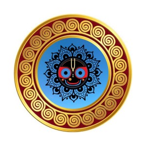 Lord Jagannath Fridge Magnet Wooden | Glossy Sublimation Print | 4x4 Inch | Strong Magnet Back | Decorative Magnet for Fridge, Almirah & Temple Decor (F23703)