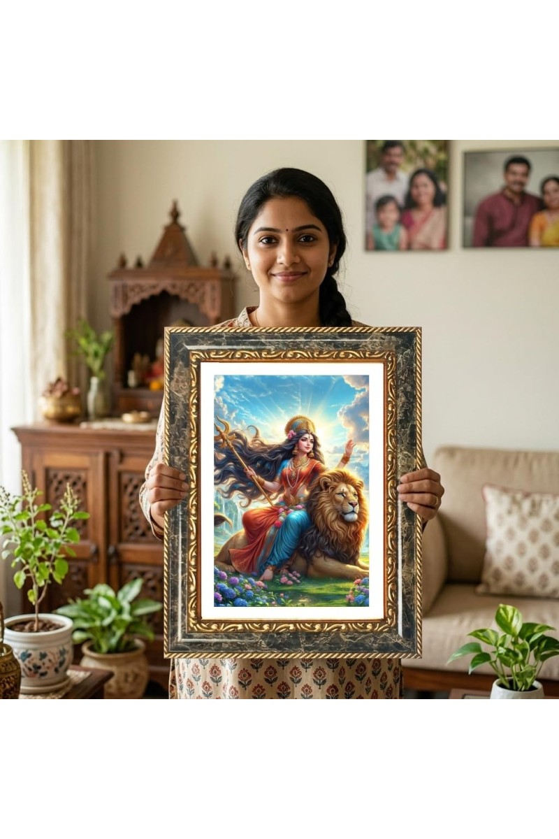 Ram Darbar Decorative Photo Frame With White Mount | Premium Wall & Tabletop Picture Frame | Home, Office & Temple Decoration | 12x16 Inch (Pack Of 1) (F33234)