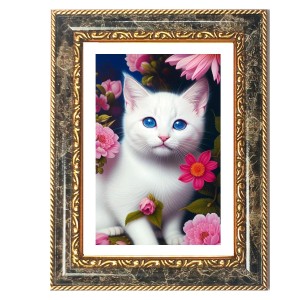 White Kitten Decorative Photo Frame With White Mount | Premium Wall & Tabletop Picture Frame | Home, Office & Temple Decoration | 10x14 Inch (Pack Of 1) (F32490) White Kitten Decorative Photo Frame With White Mount | Premium Wall & Tabletop Picture Frame | Home, Office & Temple Decoration | 10x14 Inch (Pack Of 1) (F32490)