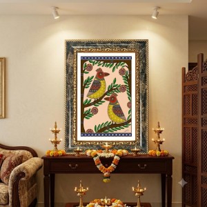Madhubani Folk Art Decorative Photo Frame With White Mount | Premium Wall & Tabletop Picture Frame | Home, Office & Temple Decoration | 10x14 Inch (Pack Of 1) (F32662) Madhubani Folk Art Decorative Photo Frame With White Mount | Premium Wall & Tabletop Picture Frame | Home, Office & Temple Decoration | 10x14 Inch (Pack Of 1) (F32662)