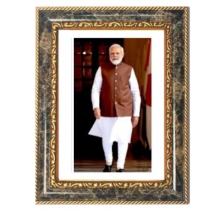 Narendra Modi Decorative Photo Frame With White Mount | Premium Wall & Tabletop Picture Frame | Home, Office & Temple Decoration | 10x14 Inch (Pack Of 1) (F31131) Narendra Modi Decorative Photo Frame With White Mount | Premium Wall & Tabletop Picture Frame | Home, Office & Temple Decoration | 10x14 Inch (Pack Of 1) (F31131)