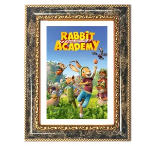 Rabbit Decorative Photo Frame With White Mount | Premium Wall & Tabletop Picture Frame | Home, Office & Temple Decoration | 8x12 Inch (Pack Of 1) (F32435)