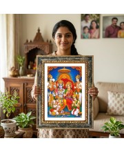 Saraswati Decorative Photo Frame With White Mount | Premium Wall & Tabletop Picture Frame | Home, Office & Temple Decoration | 12x16 Inch (Pack Of 1) (F32585)