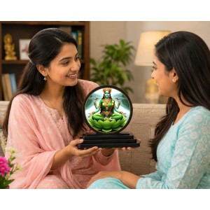 Car Dashboard Wooden Goddess Lakshmi Showpiece | 4 X 4.5 Inch Sublimation Printed Decorative Stand | 4 Mm MDF | Home Decor | Made in India (F33604) Car Dashboard Wooden Goddess Lakshmi Showpiece | 4 X 4.5 Inch Sublimation Printed Decorative Stand | 4 Mm MDF | Home Decor | Made in India (F33604)