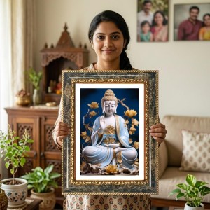 Vishnu Decorative Photo Frame With White Mount | Premium Wall & Tabletop Picture Frame | Home, Office & Temple Decoration | 12x16 Inch (Pack Of 1) (F31492) Vishnu Decorative Photo Frame With White Mount | Premium Wall & Tabletop Picture Frame | Home, Office & Temple Decoration | 12x16 Inch (Pack Of 1) (F31492)