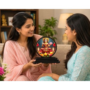 Car Dashboard Wooden Goddess Lakshmi Showpiece | 4 X 4.5 Inch Sublimation Printed Decorative Stand | 4 Mm MDF | Home Decor | Made in India (F33609) Car Dashboard Wooden Goddess Lakshmi Showpiece | 4 X 4.5 Inch Sublimation Printed Decorative Stand | 4 Mm MDF | Home Decor | Made in India (F33609)