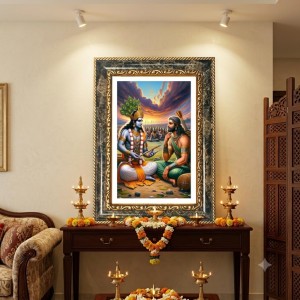 Shiva And Rama Decorative Photo Frame With White Mount | Premium Wall & Tabletop Picture Frame | Home, Office & Temple Decoration | 8x12 Inch (Pack Of 1) (F31424) Shiva And Rama Decorative Photo Frame With White Mount | Premium Wall & Tabletop Picture Frame | Home, Office & Temple Decoration | 8x12 Inch (Pack Of 1) (F31424)