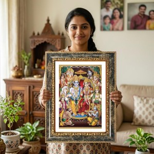 Ram Darbar Decorative Photo Frame With White Mount | Premium Wall & Tabletop Picture Frame | Home, Office & Temple Decoration | 8x12 Inch (Pack Of 1) (F33116) Ram Darbar Decorative Photo Frame With White Mount | Premium Wall & Tabletop Picture Frame | Home, Office & Temple Decoration | 8x12 Inch (Pack Of 1) (F33116)