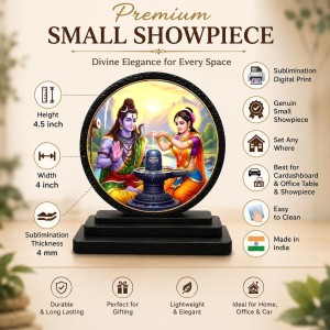 Car Dashboard Wooden Lord Shiva and Parvati Showpiece | 4 X 4.5 Inch Sublimation Printed Decorative Stand | 4 Mm MDF | Home Decor | Made in India (F33339) Car Dashboard Wooden Lord Shiva and Parvati Showpiece | 4 X 4.5 Inch Sublimation Printed Decorative Stand | 4 Mm MDF | Home Decor | Made in India (F33339)
