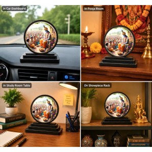 Car Dashboard Wooden Shri Krishna Showpiece | 4 X 4.5 Inch Sublimation Printed Decorative Stand | 4 Mm MDF | Home Decor | Made in India (F33344) Car Dashboard Wooden Shri Krishna Showpiece | 4 X 4.5 Inch Sublimation Printed Decorative Stand | 4 Mm MDF | Home Decor | Made in India (F33344)