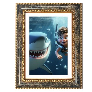 Marlin And Bruce Decorative Photo Frame With White Mount | Premium Wall & Tabletop Picture Frame | Home, Office & Temple Decoration | 10x14 Inch (Pack Of 1) (F32564)