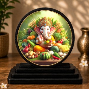 Car Dashboard Wooden Lord Ganeshaa Showpiece | 4 X 4.5 Inch Sublimation Printed Decorative Stand | 4 Mm MDF | Home Decor | Made in India (F33639) Car Dashboard Wooden Lord Ganeshaa Showpiece | 4 X 4.5 Inch Sublimation Printed Decorative Stand | 4 Mm MDF | Home Decor | Made in India (F33639)