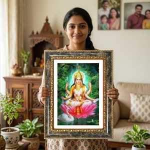 Savitri Decorative Photo Frame With White Mount | Premium Wall & Tabletop Picture Frame | Home, Office & Temple Decoration | 8x12 Inch (Pack Of 1) (F33083)