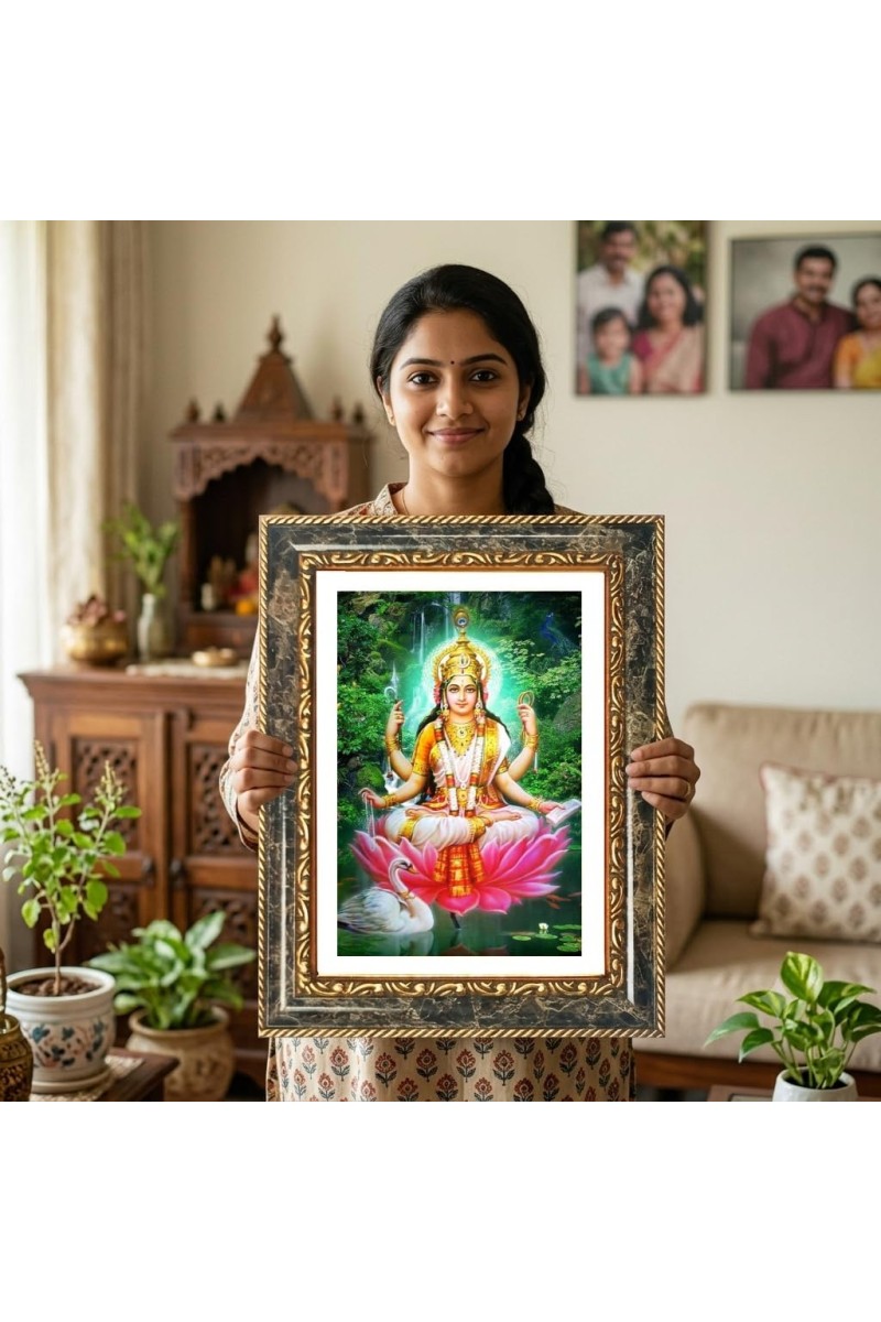 Savitri Decorative Photo Frame With White Mount | Premium Wall & Tabletop Picture Frame | Home, Office & Temple Decoration | 8x12 Inch (Pack Of 1) (F33083)
