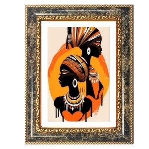 Woman Portrait Decorative Photo Frame With White Mount | Premium Wall & Tabletop Picture Frame | Home, Office & Temple Decoration | 8x12 Inch (Pack Of 1) (F31620)
