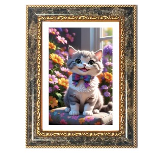 Rabindranath Tagore Decorative Photo Frame With White Mount | Premium Wall & Tabletop Picture Frame | Home, Office & Temple Decoration | 12x16 Inch (Pack Of 1) (F32550)