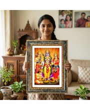 Ram Darbar Decorative Photo Frame With White Mount | Premium Wall & Tabletop Picture Frame | Home, Office & Temple Decoration | 8x12 Inch (Pack Of 1) (F33127)