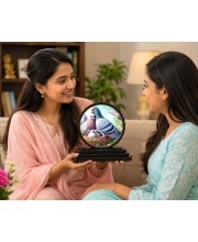 Car Dashboard Wooden Pigeon Art Showpiece | 4 X 4.5 Inch Sublimation Printed Decorative Stand | 4 Mm MDF | Home Decor | Made in India (F33527)
