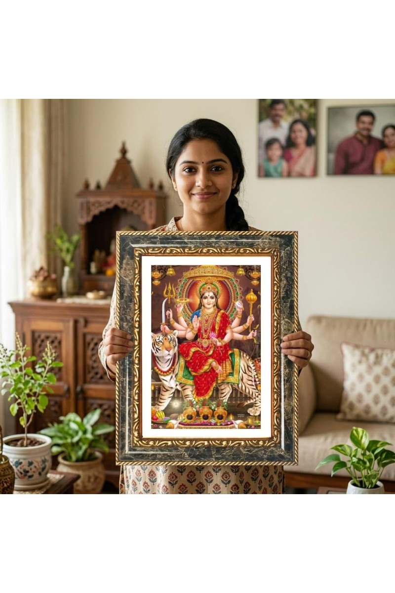 Mitra Decorative Photo Frame With White Mount | Premium Wall & Tabletop Picture Frame | Home, Office & Temple Decoration | 12x16 Inch (Pack Of 1) (F33069)