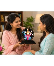 Car Dashboard Wooden Lord Vishwakarma Showpiece | 4 X 4.5 Inch Sublimation Printed Decorative Stand | 4 Mm MDF | Home Decor | Made in India (F33485)