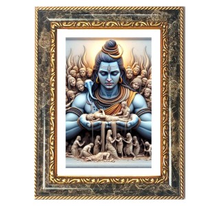 Yashoda And Krishna Decorative Photo Frame With White Mount | Premium Wall & Tabletop Picture Frame | Home, Office & Temple Decoration | 12x16 Inch (Pack Of 1) (F33211)
