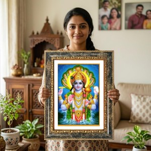Radhaa Decorative Photo Frame With White Mount | Premium Wall & Tabletop Picture Frame | Home, Office & Temple Decoration | 12x16 Inch (Pack Of 1) (F32460)