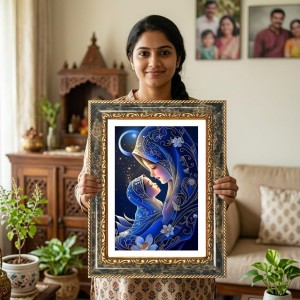 Virgin Mary And Baby Jesus Decorative Photo Frame With White Mount | Premium Wall & Tabletop Picture Frame | Home, Office & Temple Decoration | 8x12 Inch (Pack Of 1) (F32428) Virgin Mary And Baby Jesus Decorative Photo Frame With White Mount | Premium Wall & Tabletop Picture Frame | Home, Office & Temple Decoration | 8x12 Inch (Pack Of 1) (F32428)