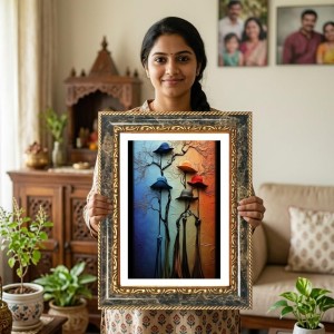 Modern Wall Art Decorative Photo Frame With White Mount | Premium Wall & Tabletop Picture Frame | Home, Office & Temple Decoration | 8x12 Inch (Pack Of 1) (F32468) Modern Wall Art Decorative Photo Frame With White Mount | Premium Wall & Tabletop Picture Frame | Home, Office & Temple Decoration | 8x12 Inch (Pack Of 1) (F32468)