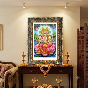 Vishnu And Lakshmi Decorative Photo Frame With White Mount | Premium Wall & Tabletop Picture Frame | Home, Office & Temple Decoration | 12x16 Inch (Pack Of 1) (F31587) Vishnu And Lakshmi Decorative Photo Frame With White Mount | Premium Wall & Tabletop Picture Frame | Home, Office & Temple Decoration | 12x16 Inch (Pack Of 1) (F31587)