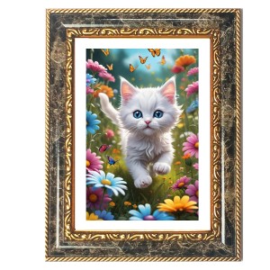 White Kitten Decorative Photo Frame With White Mount | Premium Wall & Tabletop Picture Frame | Home, Office & Temple Decoration | 10x14 Inch (Pack Of 1) (F32369) White Kitten Decorative Photo Frame With White Mount | Premium Wall & Tabletop Picture Frame | Home, Office & Temple Decoration | 10x14 Inch (Pack Of 1) (F32369)