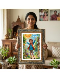 Lord Shiva Decorative Photo Frame With White Mount | Premium Wall & Tabletop Picture Frame | Home, Office & Temple Decoration | 12x16 Inch (Pack Of 1) (F31183)