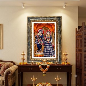 Radhaa Krishna Decorative Photo Frame With White Mount | Premium Wall & Tabletop Picture Frame | Home, Office & Temple Decoration | 8x12 Inch (Pack Of 1) (F31457) Radhaa Krishna Decorative Photo Frame With White Mount | Premium Wall & Tabletop Picture Frame | Home, Office & Temple Decoration | 8x12 Inch (Pack Of 1) (F31457)