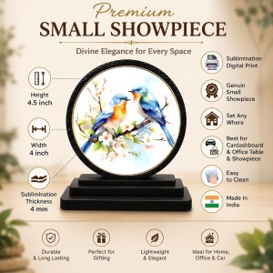 Car Dashboard Wooden Vibrant Bluebird Showpiece | 4 X 4.5 Inch Sublimation Printed Decorative Stand | 4 Mm MDF | Home Decor | Made in India (F33534) Car Dashboard Wooden Vibrant Bluebird Showpiece | 4 X 4.5 Inch Sublimation Printed Decorative Stand | 4 Mm MDF | Home Decor | Made in India (F33534)