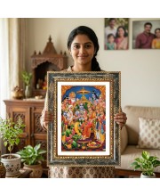Spiritual Leader Decorative Photo Frame With White Mount | Premium Wall & Tabletop Picture Frame | Home, Office & Temple Decoration | 12x16 Inch (Pack Of 1) (F31483)