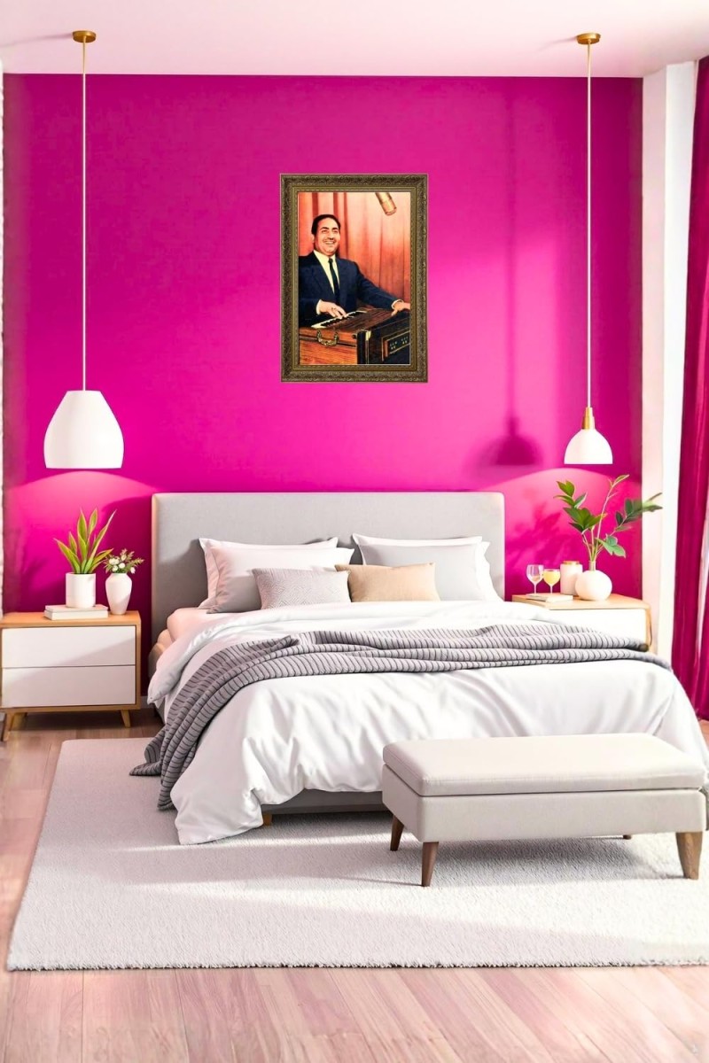 Mohammed Rafi Big Photo Frame - 20x28 Inches For Home,Temple & Office Decoration (F10633)