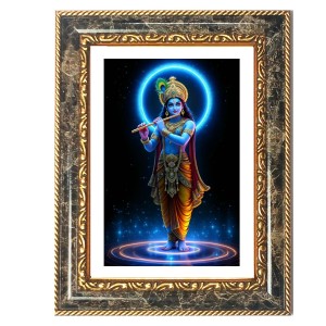 Sri Krishna Decorative Photo Frame With White Mount | Premium Wall & Tabletop Picture Frame | Home, Office & Temple Decoration | 8x12 Inch (Pack Of 1) (F33093) Sri Krishna Decorative Photo Frame With White Mount | Premium Wall & Tabletop Picture Frame | Home, Office & Temple Decoration | 8x12 Inch (Pack Of 1) (F33093)