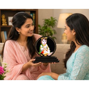 Car Dashboard Wooden Bal Krishna Showpiece | 4 X 4.5 Inch Sublimation Printed Decorative Stand | 4 Mm MDF | Home Decor | Made in India (F33438) Car Dashboard Wooden Bal Krishna Showpiece | 4 X 4.5 Inch Sublimation Printed Decorative Stand | 4 Mm MDF | Home Decor | Made in India (F33438)