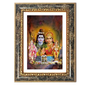 Shiva Family Decorative Photo Frame With White Mount | Premium Wall & Tabletop Picture Frame | Home, Office & Temple Decoration | 8x12 Inch (Pack Of 1) (F33084) Shiva Family Decorative Photo Frame With White Mount | Premium Wall & Tabletop Picture Frame | Home, Office & Temple Decoration | 8x12 Inch (Pack Of 1) (F33084)