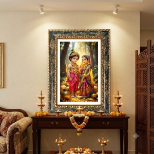 Radhaa Krishna Decorative Photo Frame With White Mount | Premium Wall & Tabletop Picture Frame | Home, Office & Temple Decoration | 8x12 Inch (Pack Of 1) (F31375) Radhaa Krishna Decorative Photo Frame With White Mount | Premium Wall & Tabletop Picture Frame | Home, Office & Temple Decoration | 8x12 Inch (Pack Of 1) (F31375)