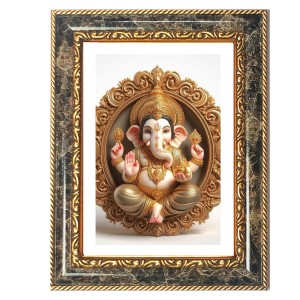 Lord Ganeshaa Decorative Photo Frame With White Mount | Premium Wall & Tabletop Picture Frame | Home, Office & Temple Decoration | 12x16 Inch (Pack Of 1) (F31355) Lord Ganeshaa Decorative Photo Frame With White Mount | Premium Wall & Tabletop Picture Frame | Home, Office & Temple Decoration | 12x16 Inch (Pack Of 1) (F31355)