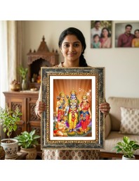 Rama Decorative Photo Frame With White Mount | Premium Wall & Tabletop Picture Frame | Home, Office & Temple Decoration | 10x14 Inch (Pack Of 1) (F32439)