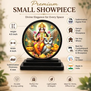 Car Dashboard Wooden Goddess Lakshmi Showpiece | 4 X 4.5 Inch Sublimation Printed Decorative Stand | 4 Mm MDF | Home Decor | Made in India (F33673) Car Dashboard Wooden Goddess Lakshmi Showpiece | 4 X 4.5 Inch Sublimation Printed Decorative Stand | 4 Mm MDF | Home Decor | Made in India (F33673)