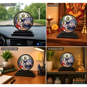Car Dashboard Wooden Lord Shiva and Hanuman Showpiece | 4 X 4.5 Inch Sublimation Printed Decorative Stand | 4 Mm MDF | Home Decor | Made in India (F33257) Car Dashboard Wooden Lord Shiva and Hanuman Showpiece | 4 X 4.5 Inch Sublimation Printed Decorative Stand | 4 Mm MDF | Home Decor | Made in India (F33257)