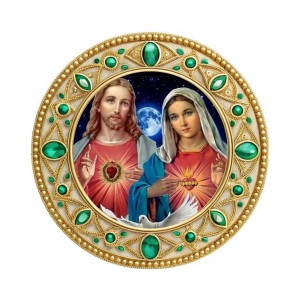 Jesus Christ and Blessed Virgin Mary Fridge Magnet Wooden | Glossy Sublimation Print | 4x4 Inch | Strong Magnet Back | Decorative Magnet for Fridge, Almirah & Temple Decor (F23760) Jesus Christ and Blessed Virgin Mary Fridge Magnet Wooden | Glossy Sublimation Print | 4x4 Inch | Strong Magnet Back | Decorative Magnet for Fridge, Almirah & Temple Decor (F23760)