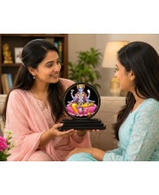 Car Dashboard Wooden Lord Vishnu Showpiece | 4 X 4.5 Inch Sublimation Printed Decorative Stand | 4 Mm MDF | Home Decor | Made in India (F33589)