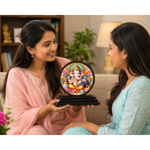 Car Dashboard Wooden Lord Ganeshaa Showpiece | 4 X 4.5 Inch Sublimation Printed Decorative Stand | 4 Mm MDF | Home Decor | Made in India (F33686) Car Dashboard Wooden Lord Ganeshaa Showpiece | 4 X 4.5 Inch Sublimation Printed Decorative Stand | 4 Mm MDF | Home Decor | Made in India (F33686)