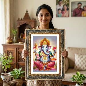 Rama Decorative Photo Frame With White Mount | Premium Wall & Tabletop Picture Frame | Home, Office & Temple Decoration | 12x16 Inch (Pack Of 1) (F32439) Rama Decorative Photo Frame With White Mount | Premium Wall & Tabletop Picture Frame | Home, Office & Temple Decoration | 12x16 Inch (Pack Of 1) (F32439)